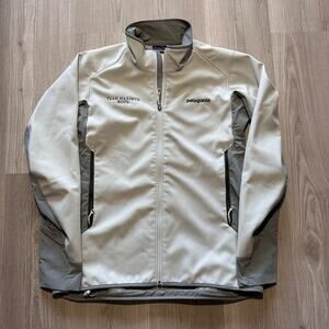 Women's Patagonia Tailored Grey Adze Hybrid Fleece Lined Ski Jacket Sz Medium M